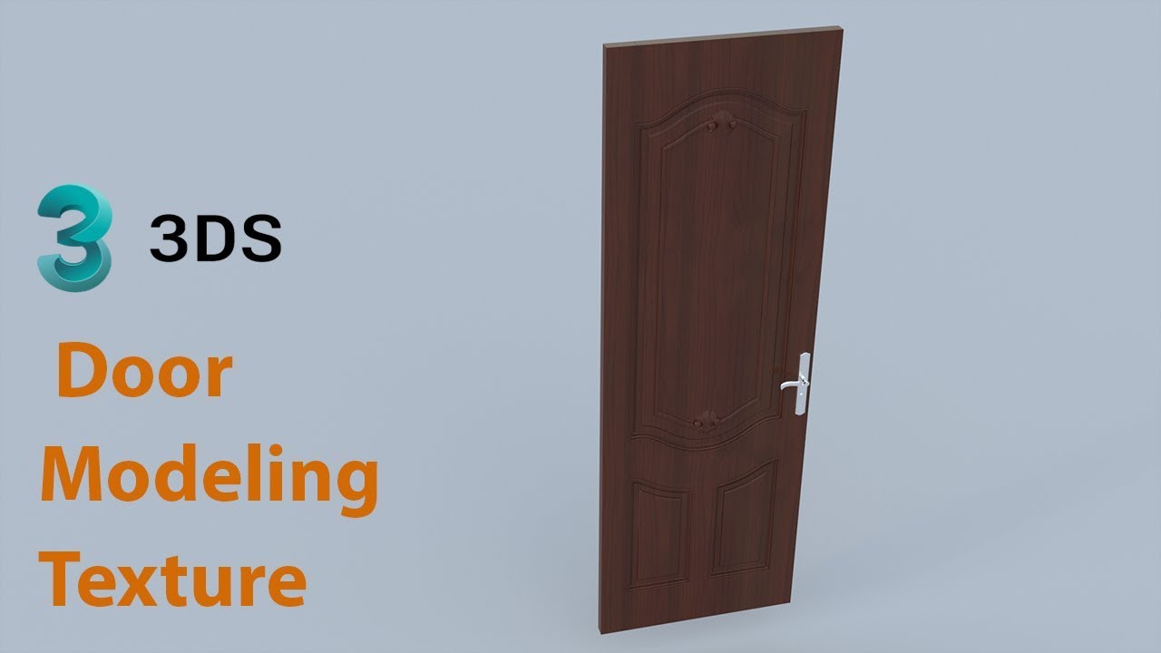 3DS max Door modeling, texturing