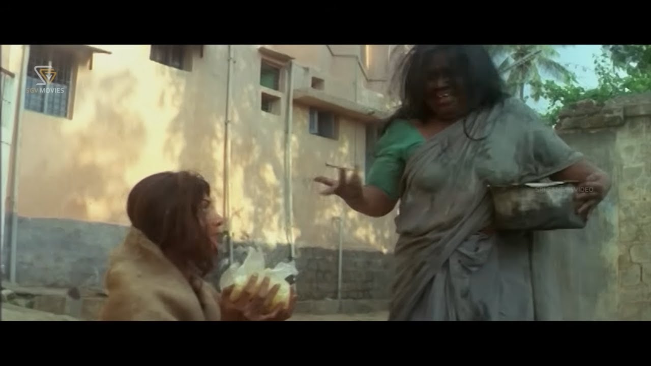 Beggar Gives Food To Crorepati Shilpa Shetty | Best Scene | Auto Shankar Kannada Movie Part 08