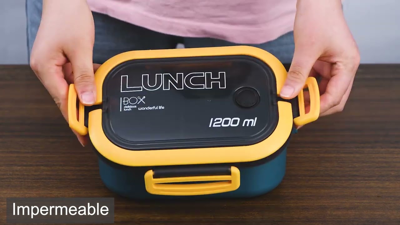 Fiambrera Portátil, Térmico Lunch Box Gran Capacidad 1200ml
