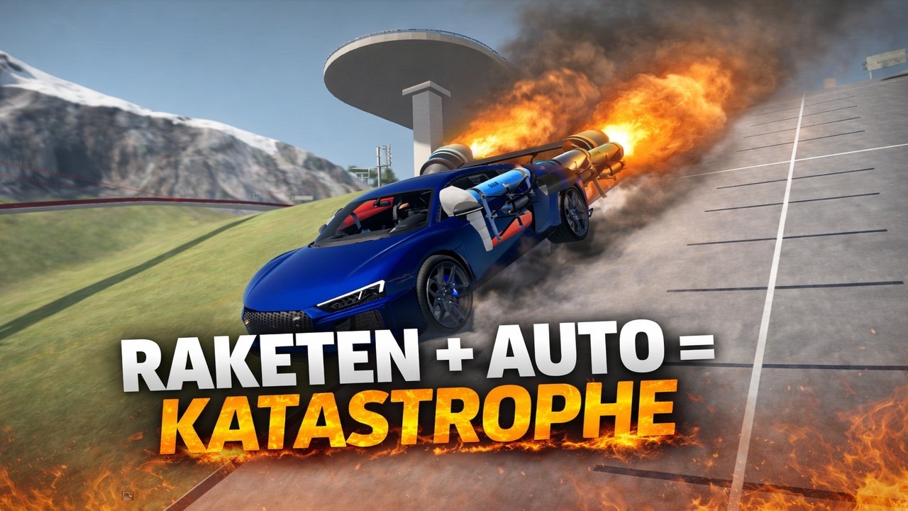 10 AUTOS mit RAKETENANTRIEB von der XXL-SPRUNGCHANZE 😱 (KATASTROPHE!) | BeamNG