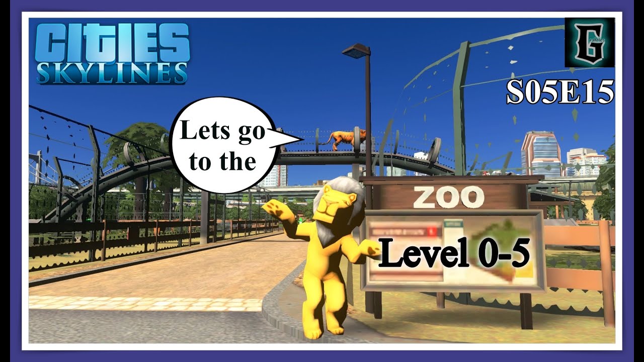 Cities Skylines How to Build a Zoo! Level 0-5 Parklife DLC PS4 Let’s Play Kyntre Islands S05E015