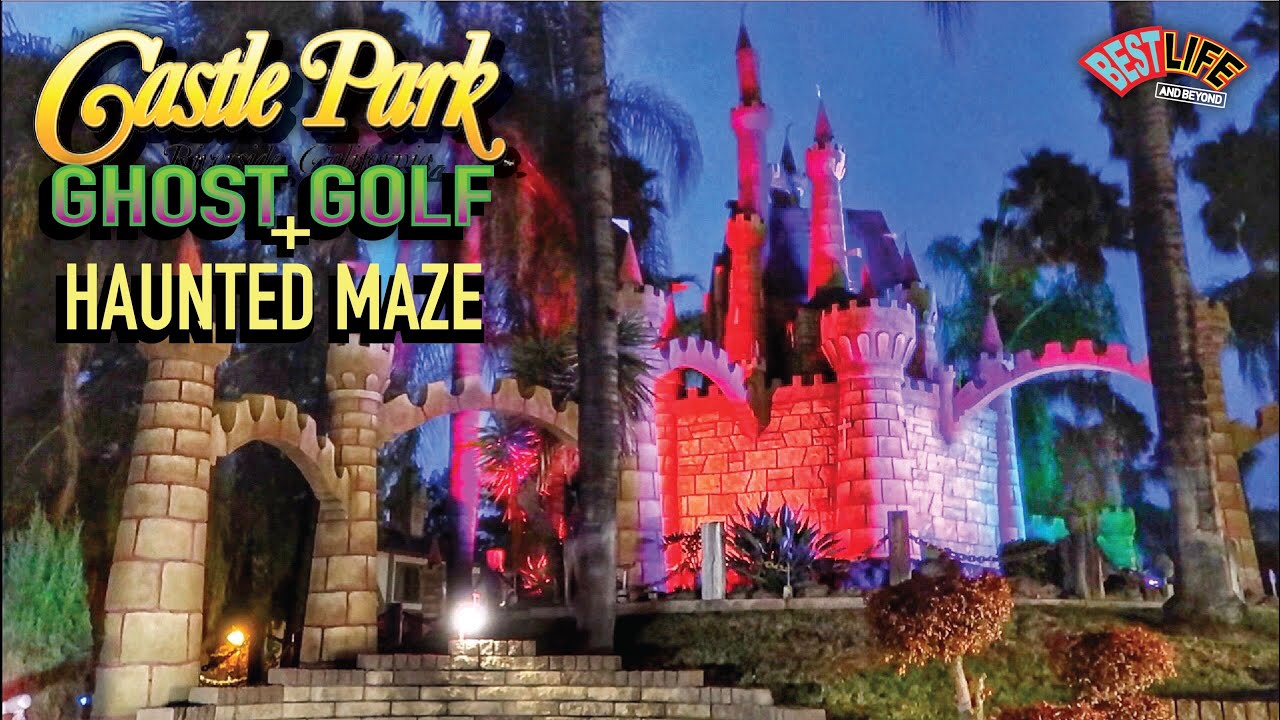 Halloween Ghost Golf and Haunted Maze at Castle Park in Riverside California