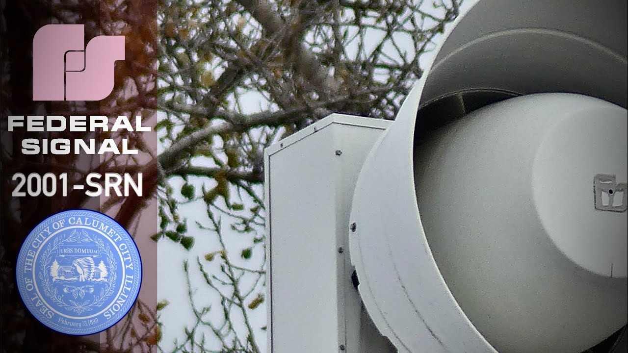 Federal Signal 2001-SRN || Tornado Siren Test || Full Alert || Calumet City, IL