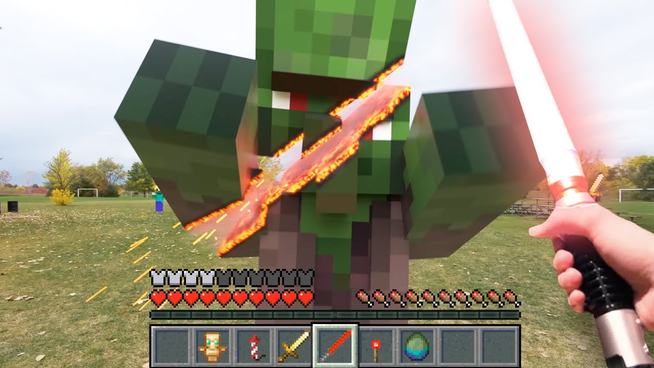 Minecraft Real Life POV ZOMBIE APOCALYPSE STAR WARS FIGHT in Realistic Minecraft Animation