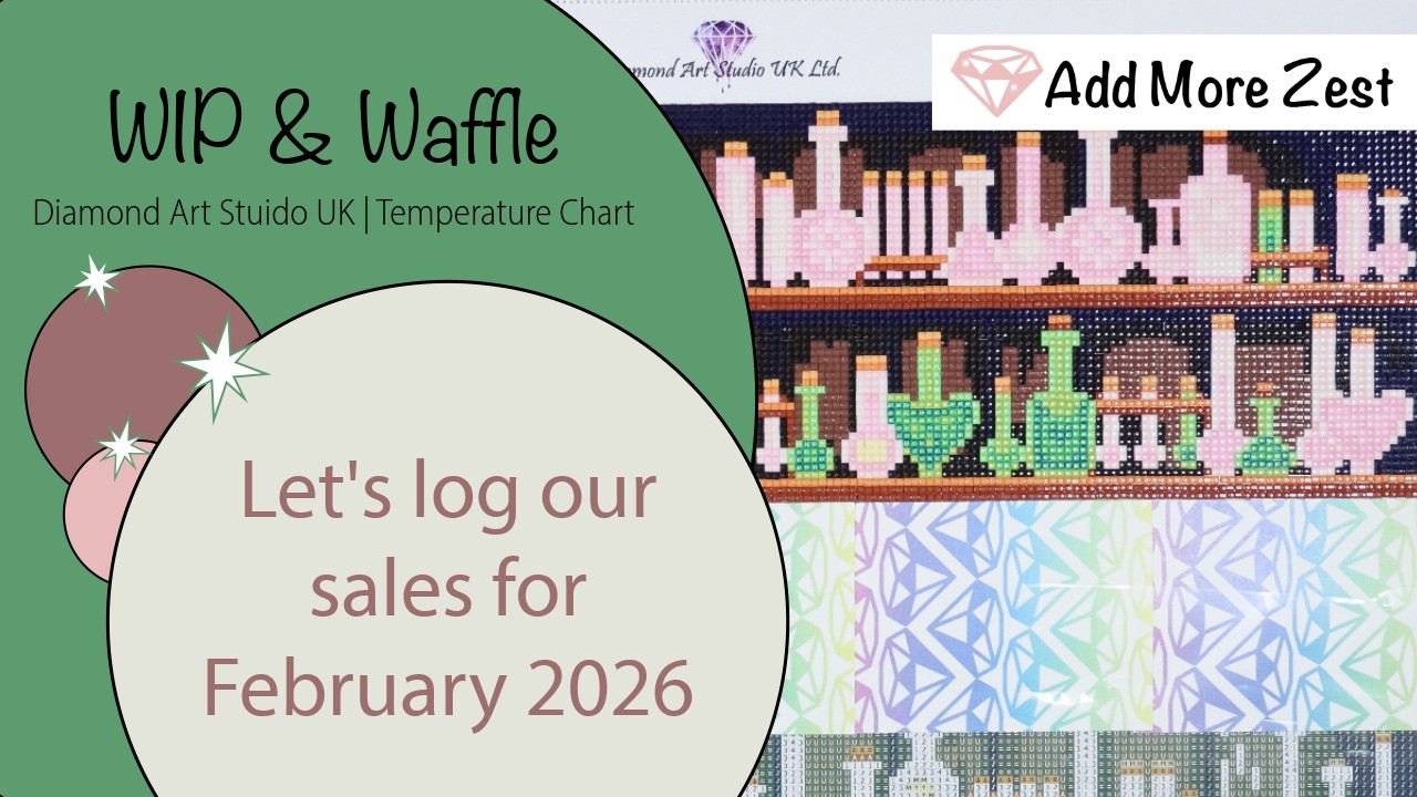 February 2026 'Temperature' Chart by Diamond Art Studio UK WIP & Waffle/Chat | Diamond Painting