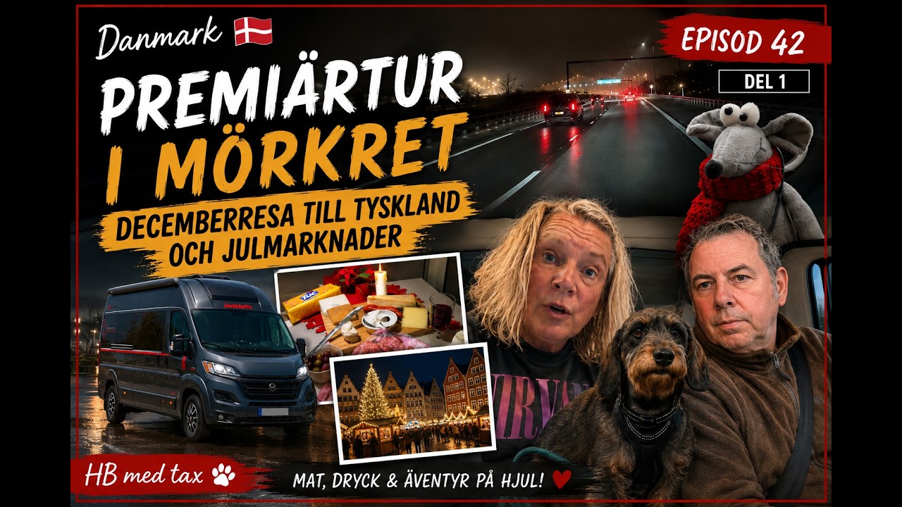42: Roadtrip mot Tyskland börjar! 🚐✨ Packning, pynt & egg nogg, ost å chark i Gedser