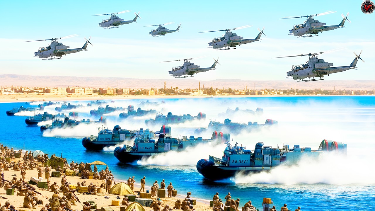 Iran Panic! 5,000 Elite US Troops & Amphibious Vehicles Arrive Suddenly on Middle East Coast