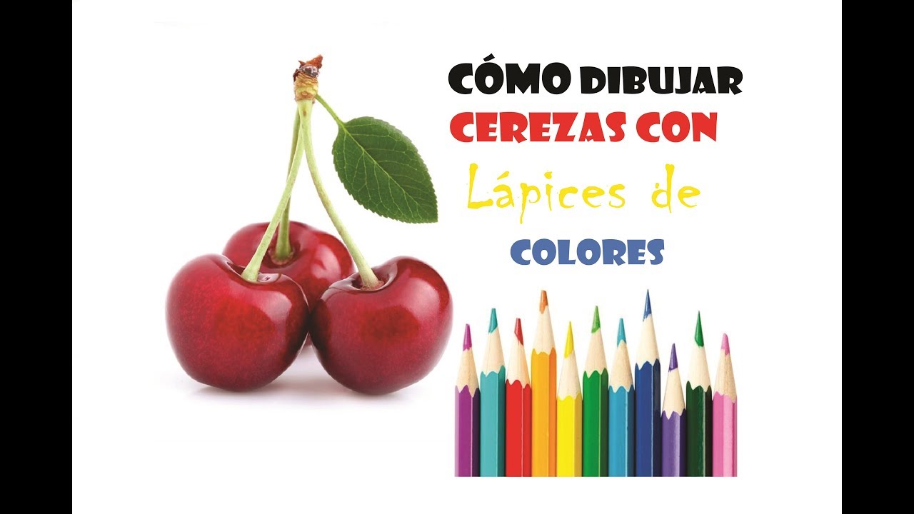 Cómo dibujar cerezas con lápices de colores -  Parte 1 (HD) - Arte con Eloy González 🎨