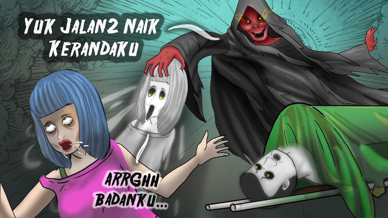 Jiwaku diambil Lampor, Hantu Keranda terbang, #HORORMISTERI | Kartun  Hantu, Animasi Horor