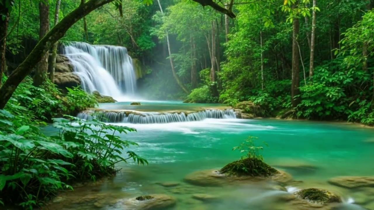 8 Hours Clear River Sounds & Birds Chirping | Calm Forest Nature Ambience