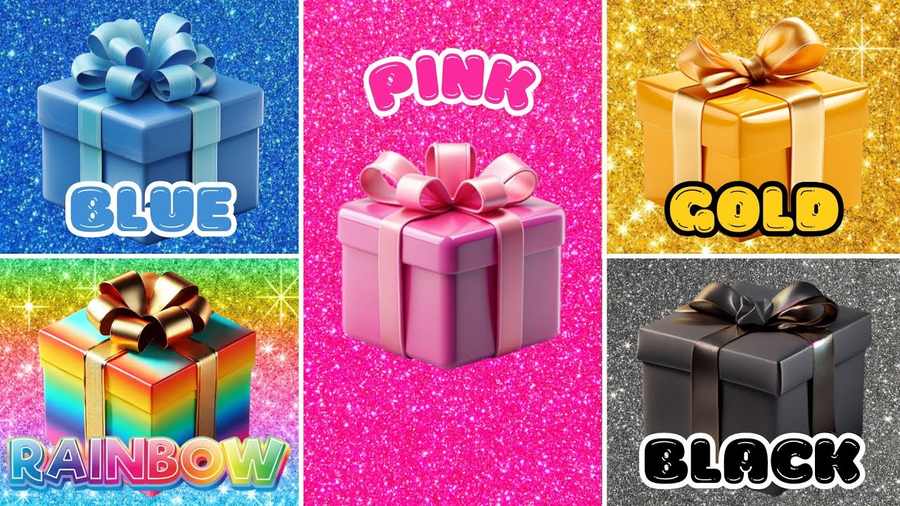 Choose your gift 🎁✨️|| 5 gift box challenge||  4 good and 1 bad #gift #quiz #giftboxchallenge