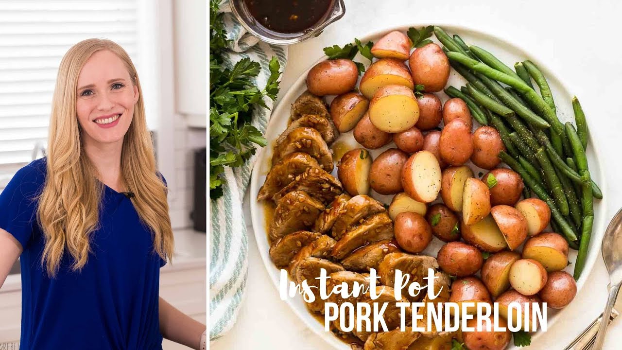 Instant Pot Pork Tenderloin & Potatoes with honey garlic sauce! | The Recipe Rebel