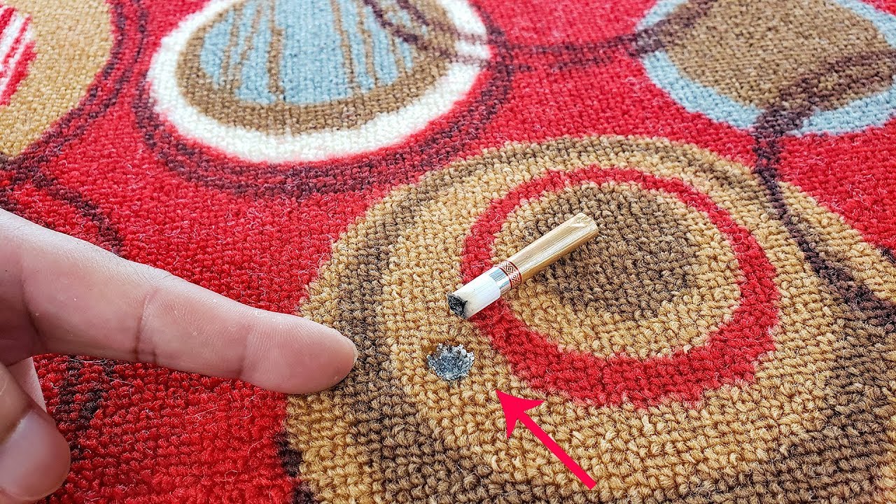 地毯有烟洞和油渍太脏了，学会这一招，立马跟新的一样，太实用了