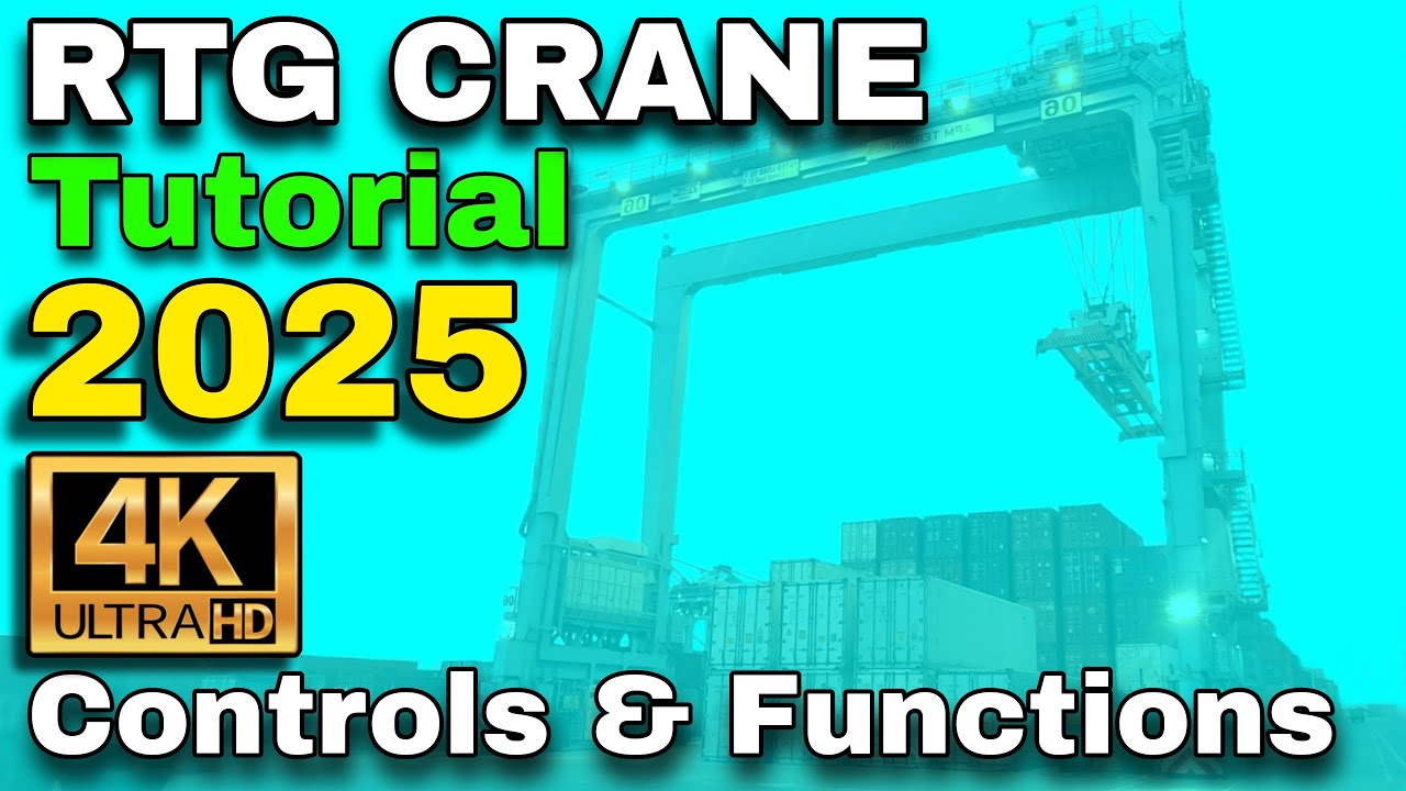 EXPLAINED MOST USED RTG CRANE CONTROLS & FUNCTIONS 4K FULL HD