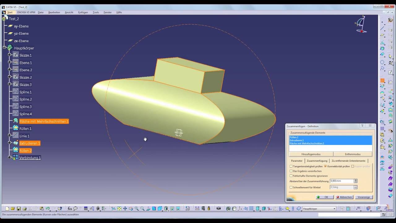 Catia V5: GSD (Generative Shape Design) / FLÄCHEN