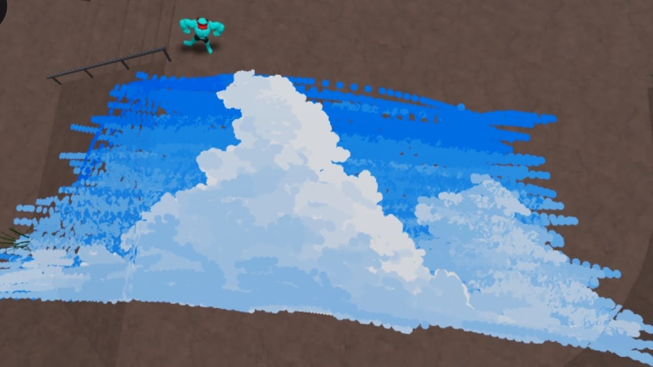 ROBLOXの Spray paint！ で雲を描きました