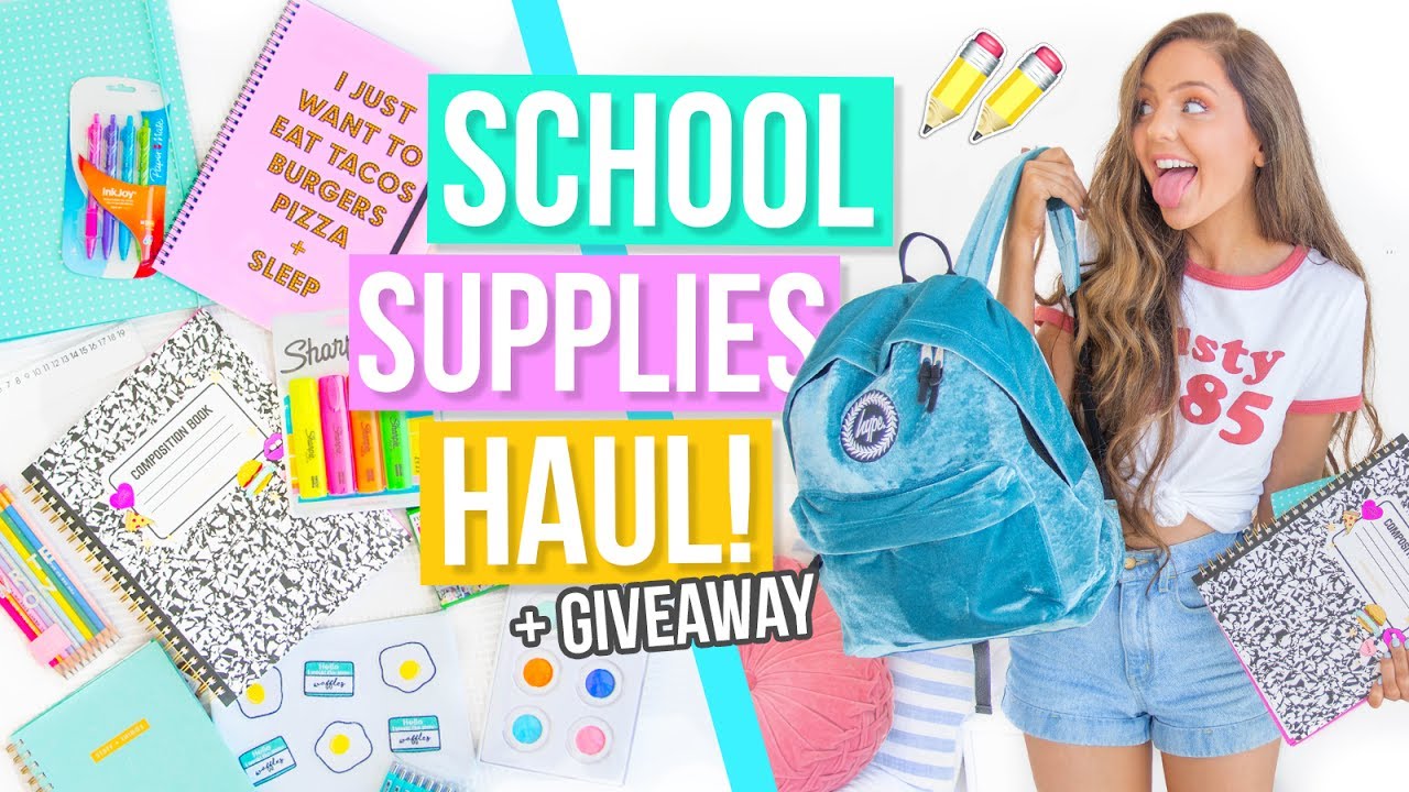 Back To School Supplies Haul + GIVEAWAY 2017!