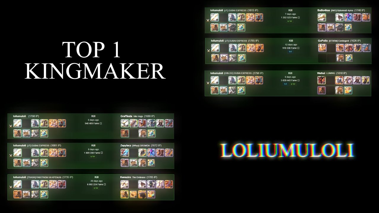 TOP 1 PvP Kingmaker in Albion Online!!!