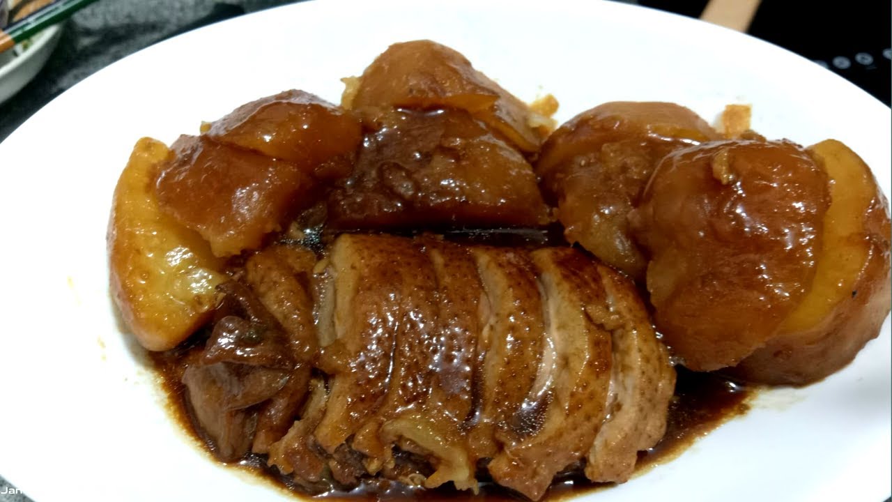 Masakan Hongkong Sehari hari Daging Bebek Kentang Masak Kecap Asin pakai Rice cooker || Si you ngap
