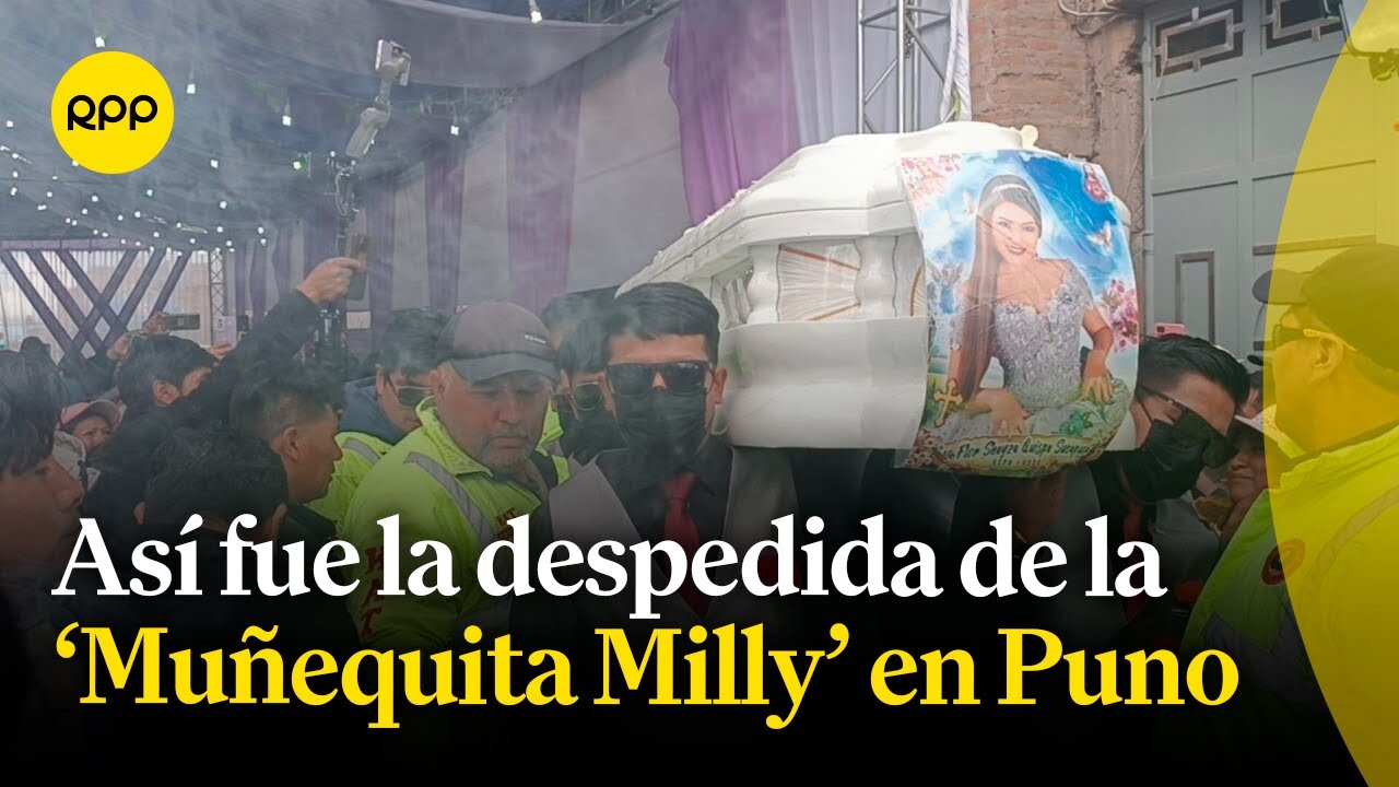 Familiares, fans y amigos dieron el último adiós a la 'Muñequita Milly' en Puno en emotivo funeral