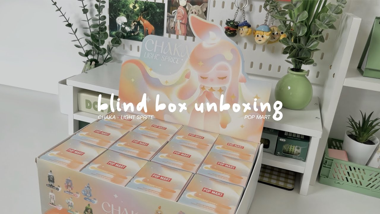 aesthetic blind box unboxing 🪷 | popmart chaka (light sprite series) collection