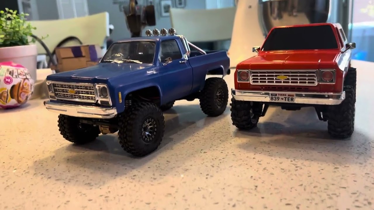 Traxxas trx4m two speed transmission vs Fms fcx24 k5 blazer two speed.#rccrawler