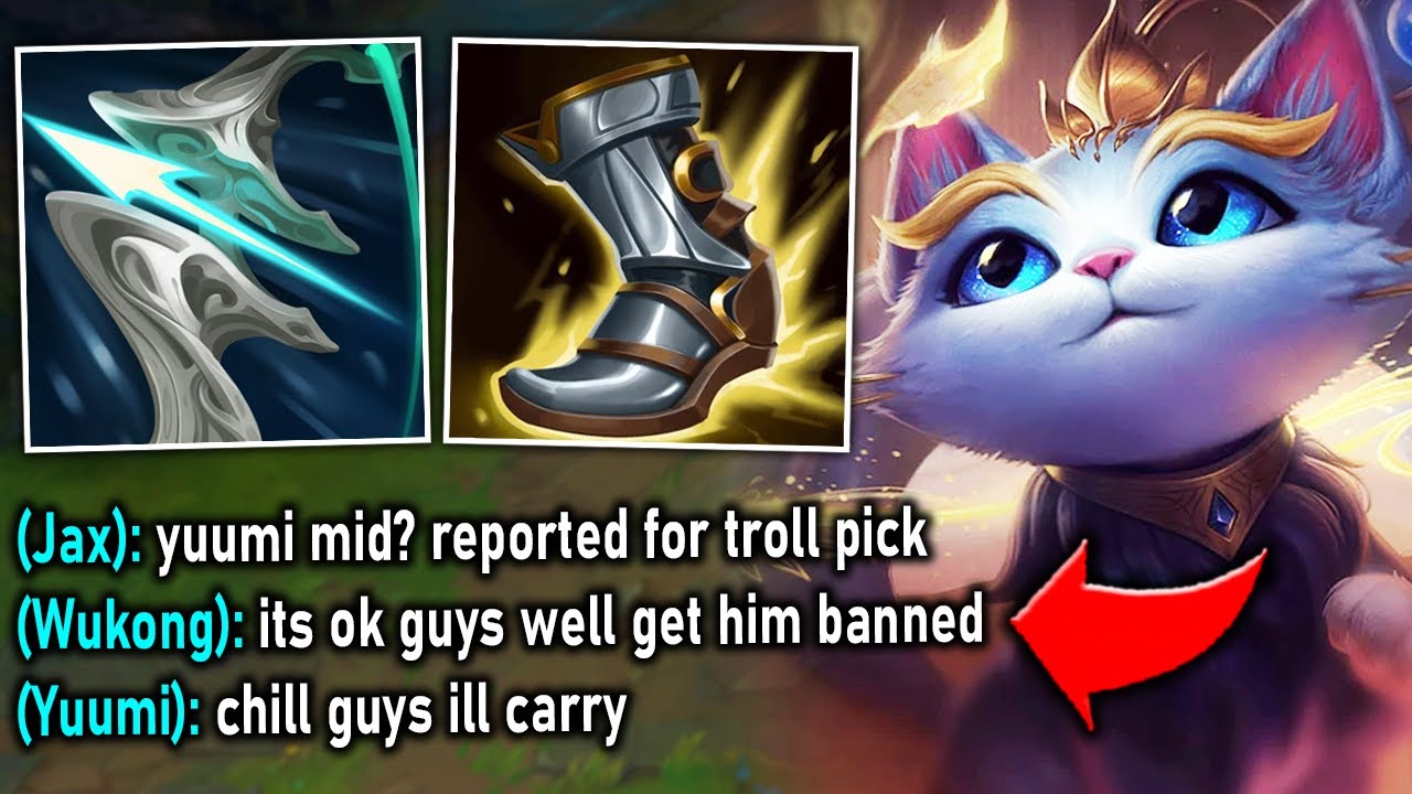 My whole team flamed me for picking Yuumi Mid... so I carried them all