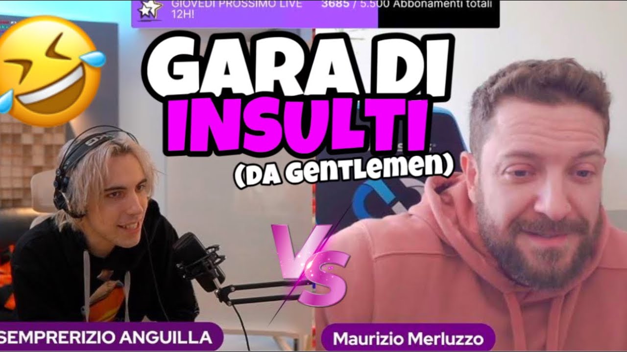 GARA DI INSULTI (da Gentlemen) CON MAURIZIO MERLUZZO!!🔥😂