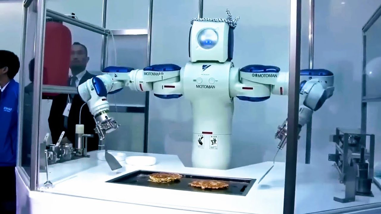 TOYOTA's Cooking Robot: Motoman SDA10 in Action.