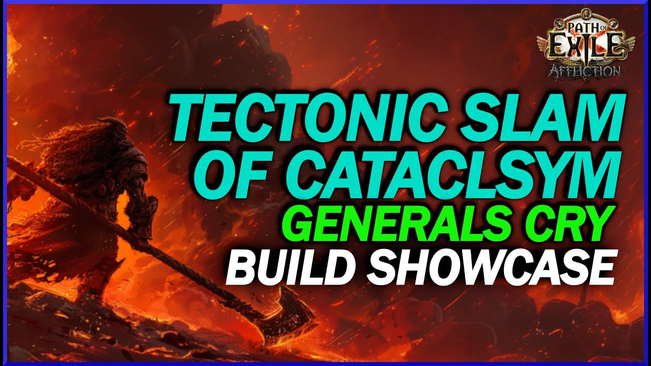 [POE 3.23] Generals Cry Tectonic Slam Of Cataclysm Juggernaut Build Showcase! Giant Explosions!