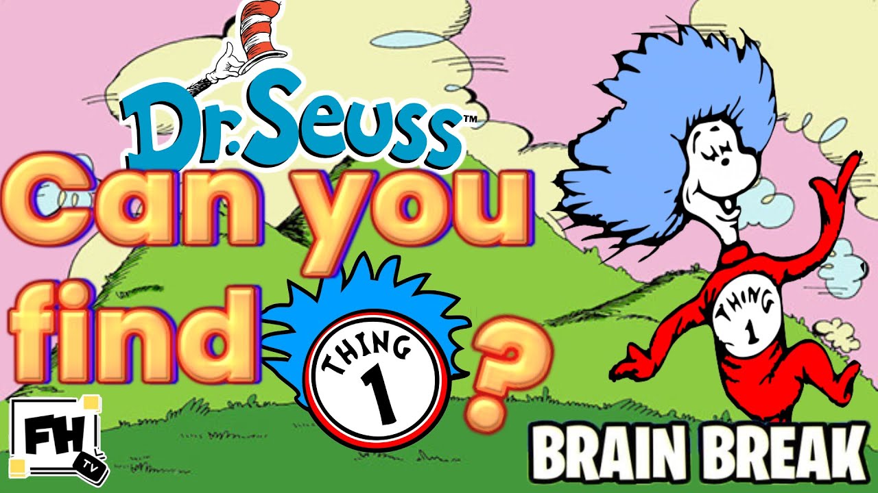 Can You Find Thing 1? 🔍| Dr. Seuss Brain Break for Kids | GoNoodle Inspired | Read Across America