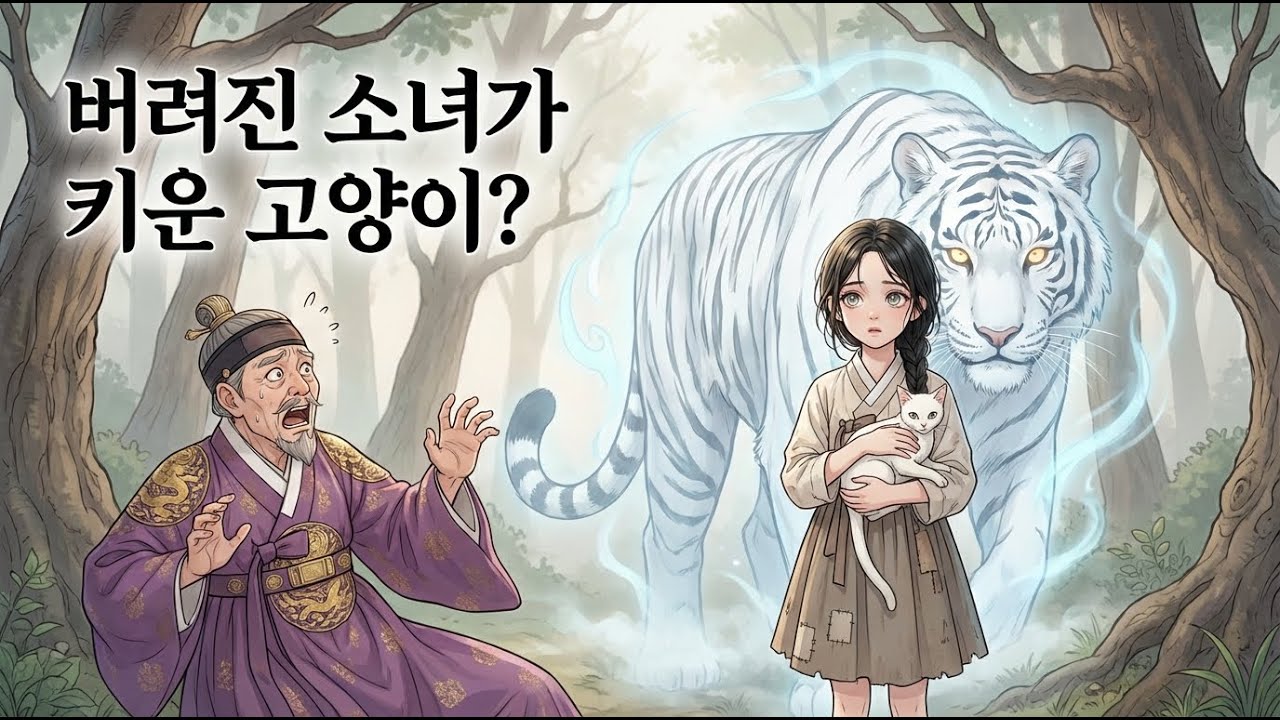 굶주린 고양이에게 주먹밥을 나눠준 고아 소녀, 그 짐승이 사실은 산의 주인 호랑이였다니