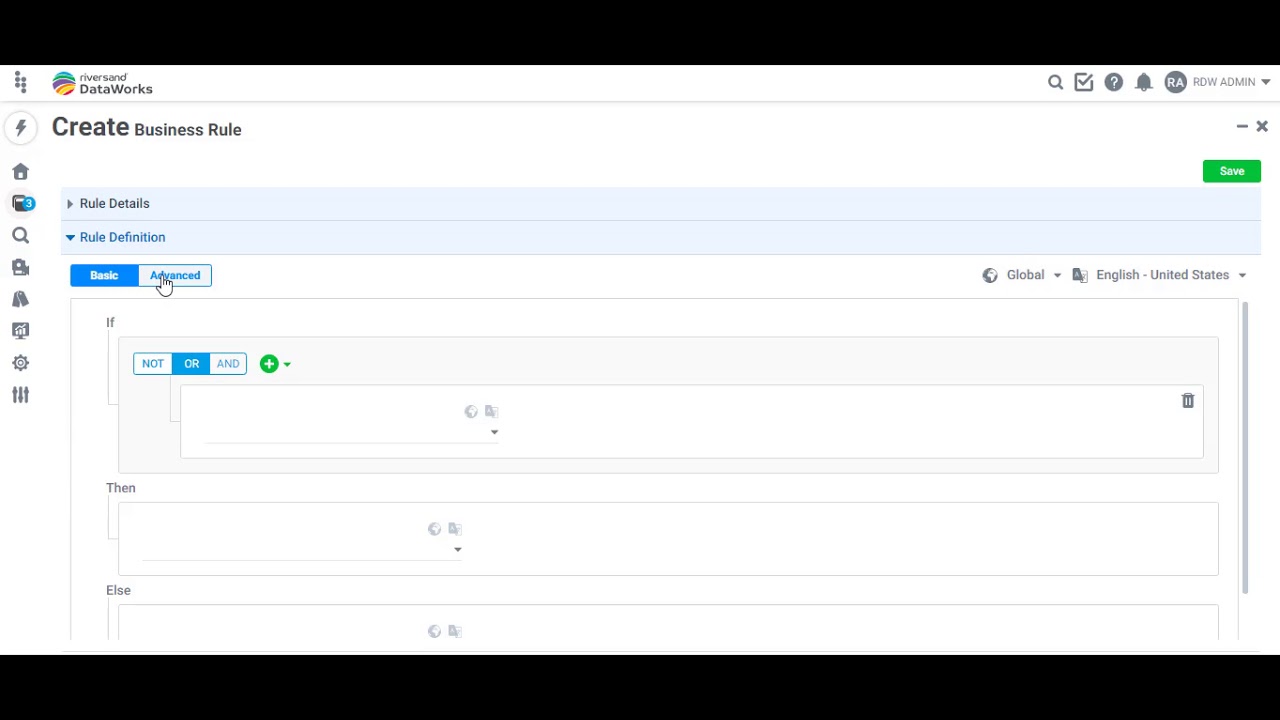 Governance Mapping - Rule Builder