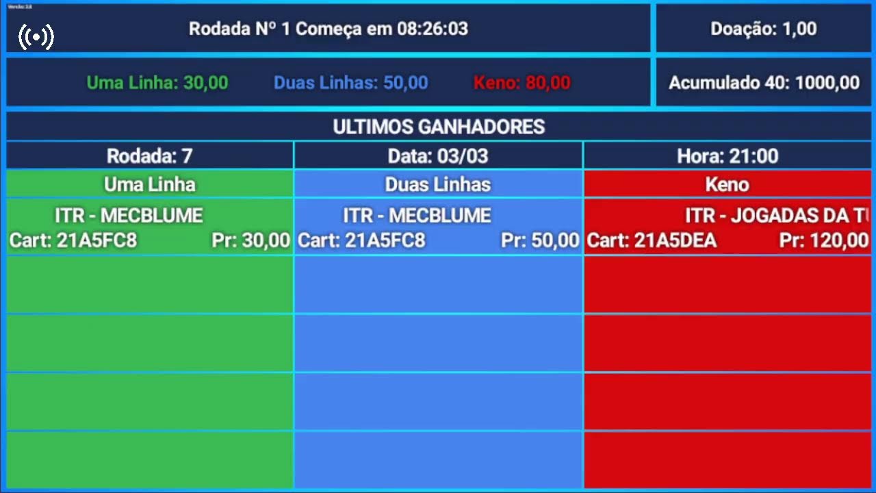 Live de 03/03/2026 - Rodada De Pr&ecirc;mios