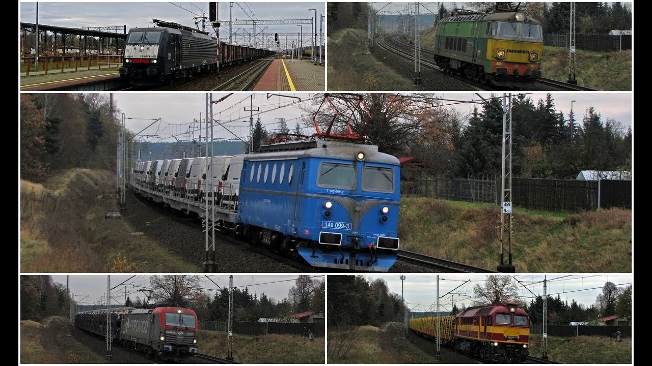 Dziewięć składów towarowych na E20 | Rzepin | 18.11.2017 | Ecco, DB Cargo, Rail Polska, Lotos