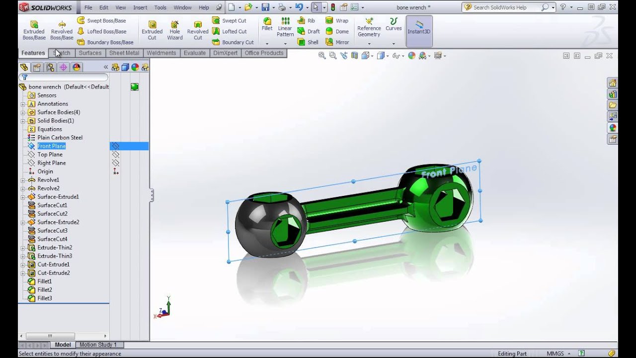SolidWorks Tutorials: Adding Appearances
