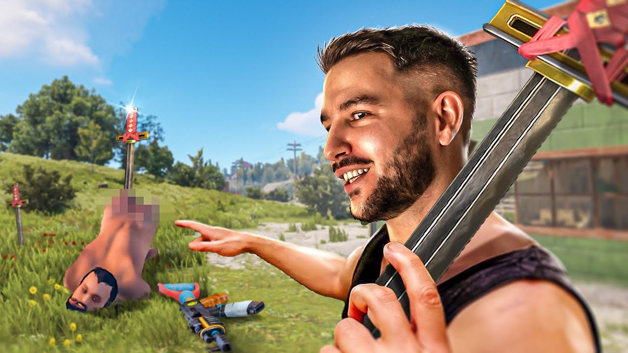 START SOLO il prend une épée DANS le C..l | RUST SOLO FR