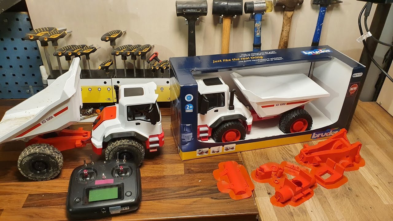 Bruder XD5000 RC conversion - How To convert this model - RC Construction DIY - 3d Printed