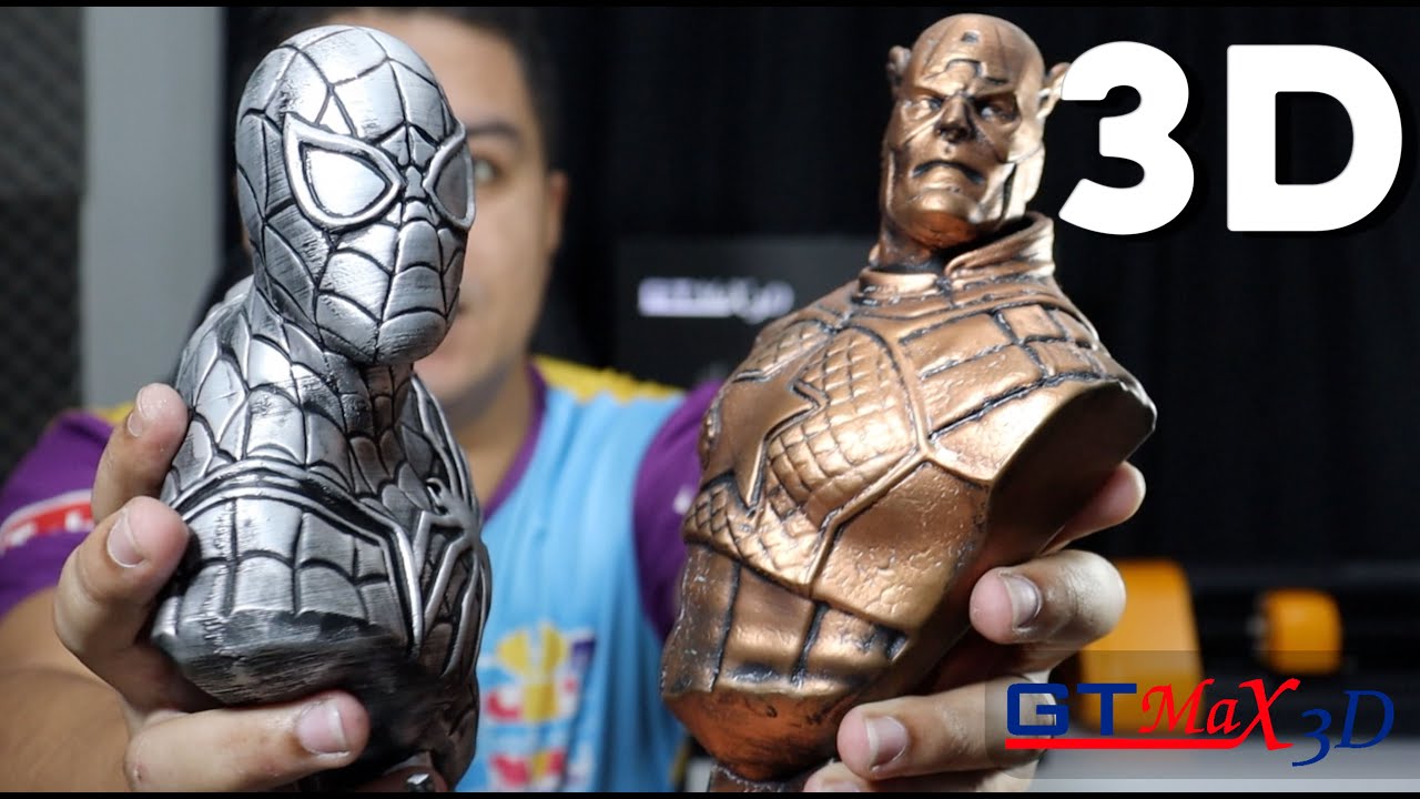Impressão 3D de Personagens na GTMAX A2V2 com Acabamento Metálico Fácil