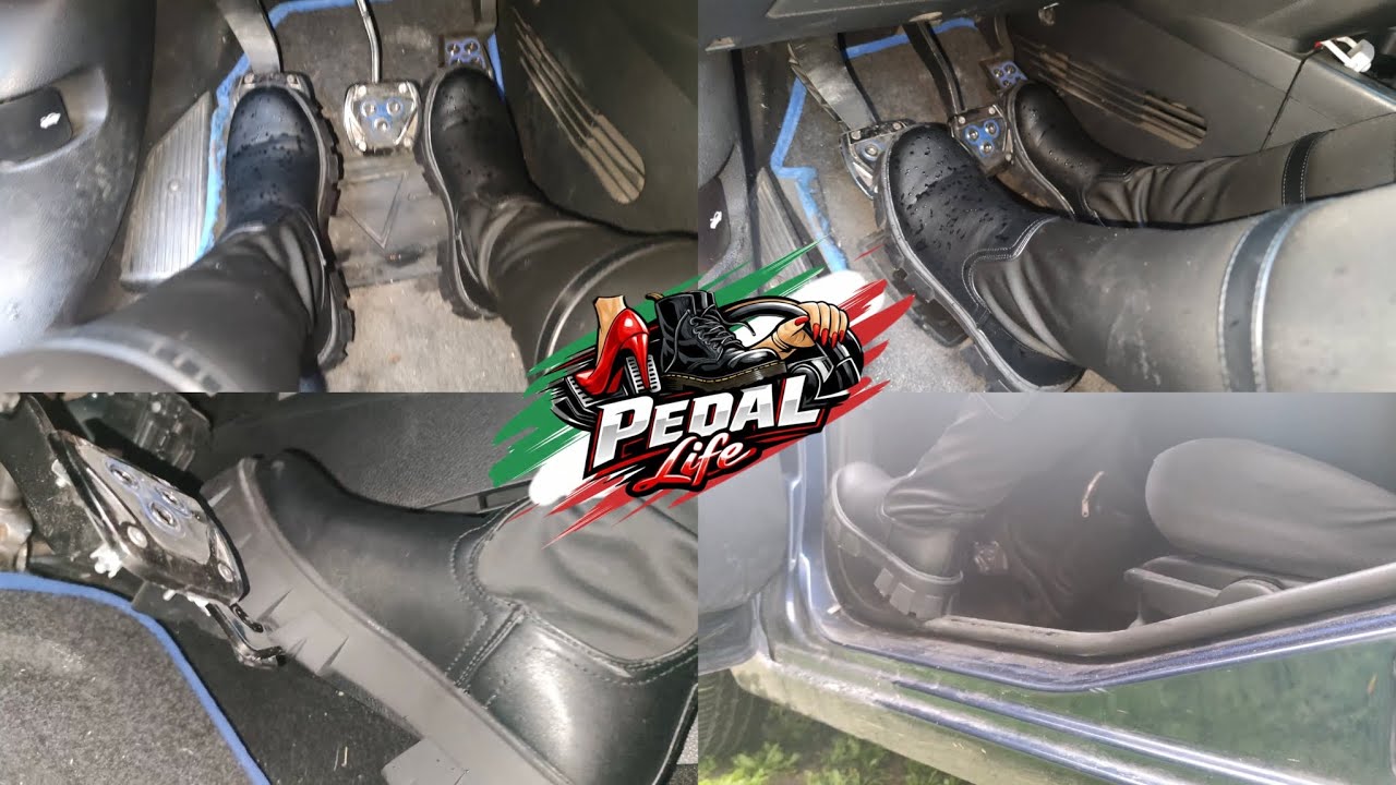 PEDAL PUMPING CRANKING-Having trouble getting it started on a rainy day, wearing boots.