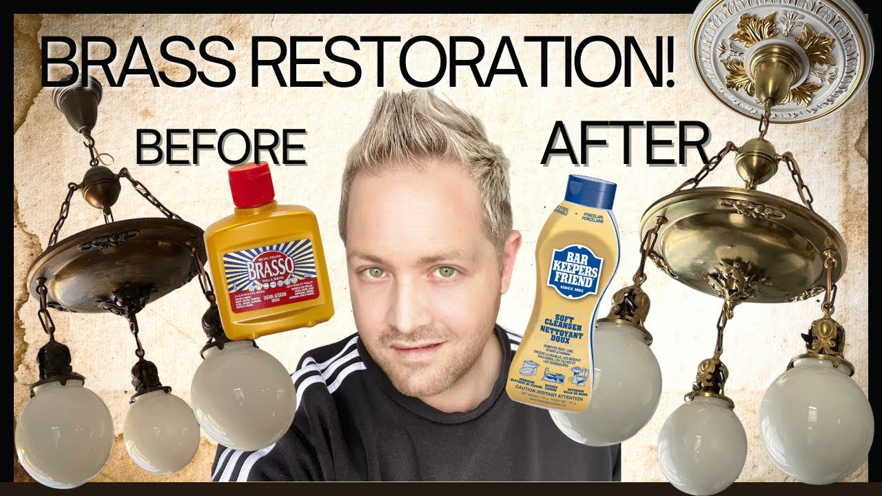 How to Restore Antique Brass Chandeliers ✨Brasso vs. Bar Keepers Friend
