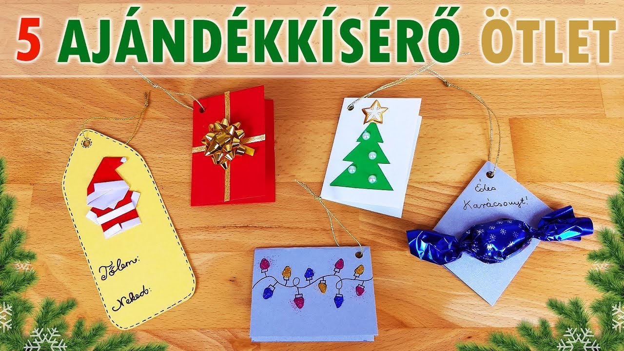 5 ajándékkísérő kártya ötlet egyszerűen | Karácsony | Manó kuckó