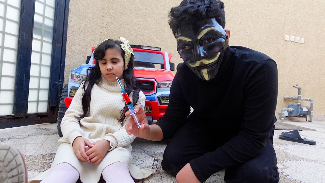 شخص مقنع مجهول يريد يعطي ميمي ابره و شفا انقذتها ! شفا و ميمي