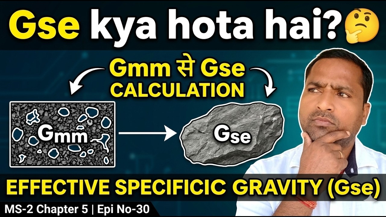 MS-2 Chapter 5 Epi No-30 Gse kya hota hai? 🤔 | Effective Specific Gravity | Gmm se Gse Calculation