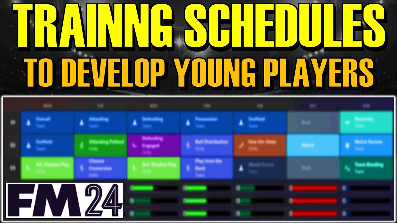 Training Schedules To Develop Wonderkids In FM24 (Preseason & In-Season)