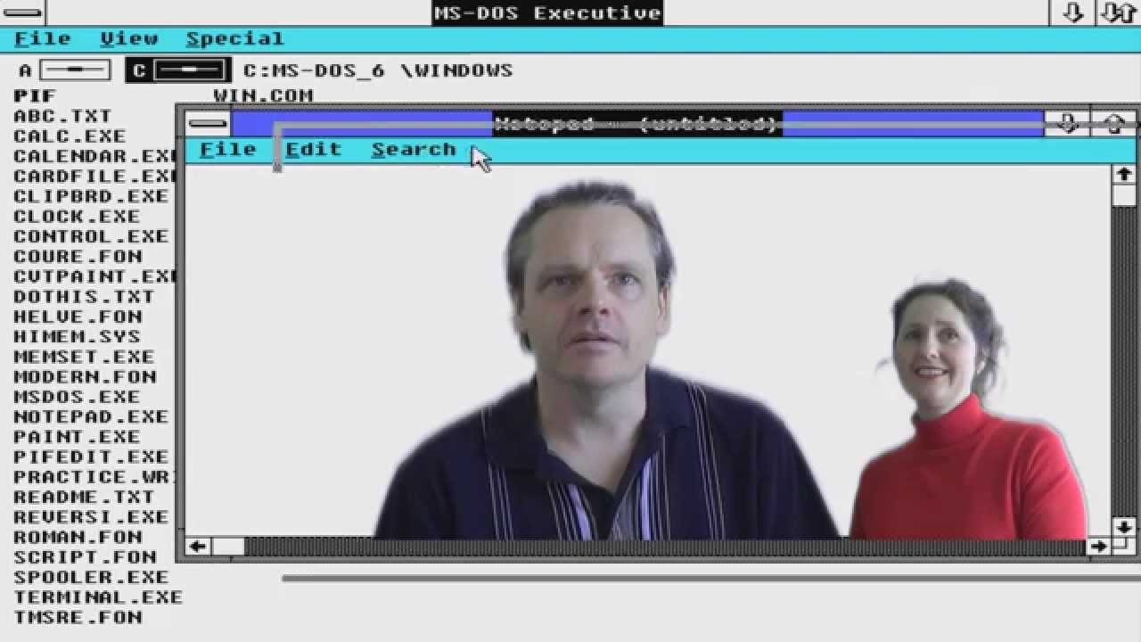Dad Tries Out Windows 2.10 (1988) With Mum Watching