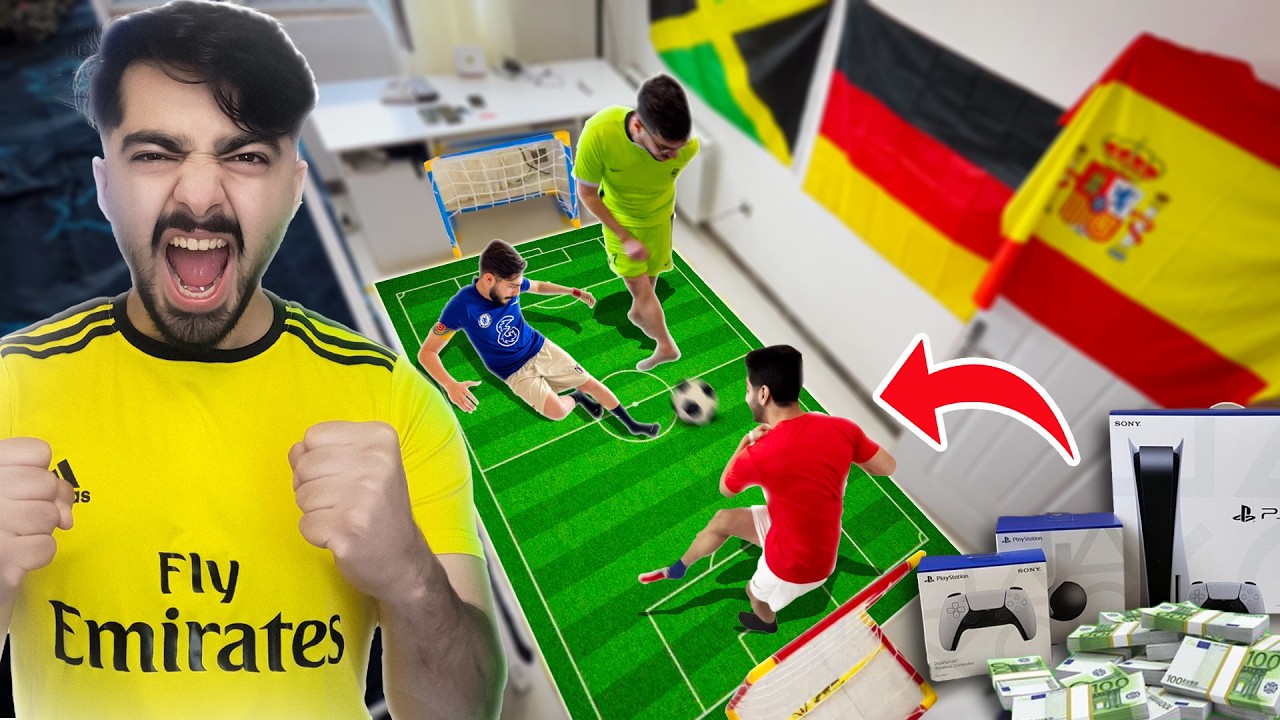 اتاقمون رو تبدیل به زمین فوتبال کردیم😋⚽