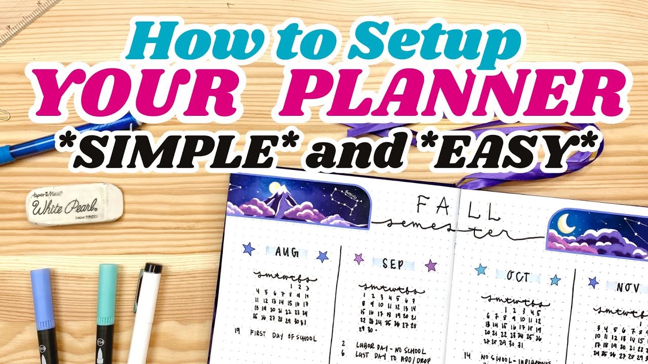How to SETUP YOUR PLANNER for the School Year 📚 Beginner Bullet Journal Tutorial