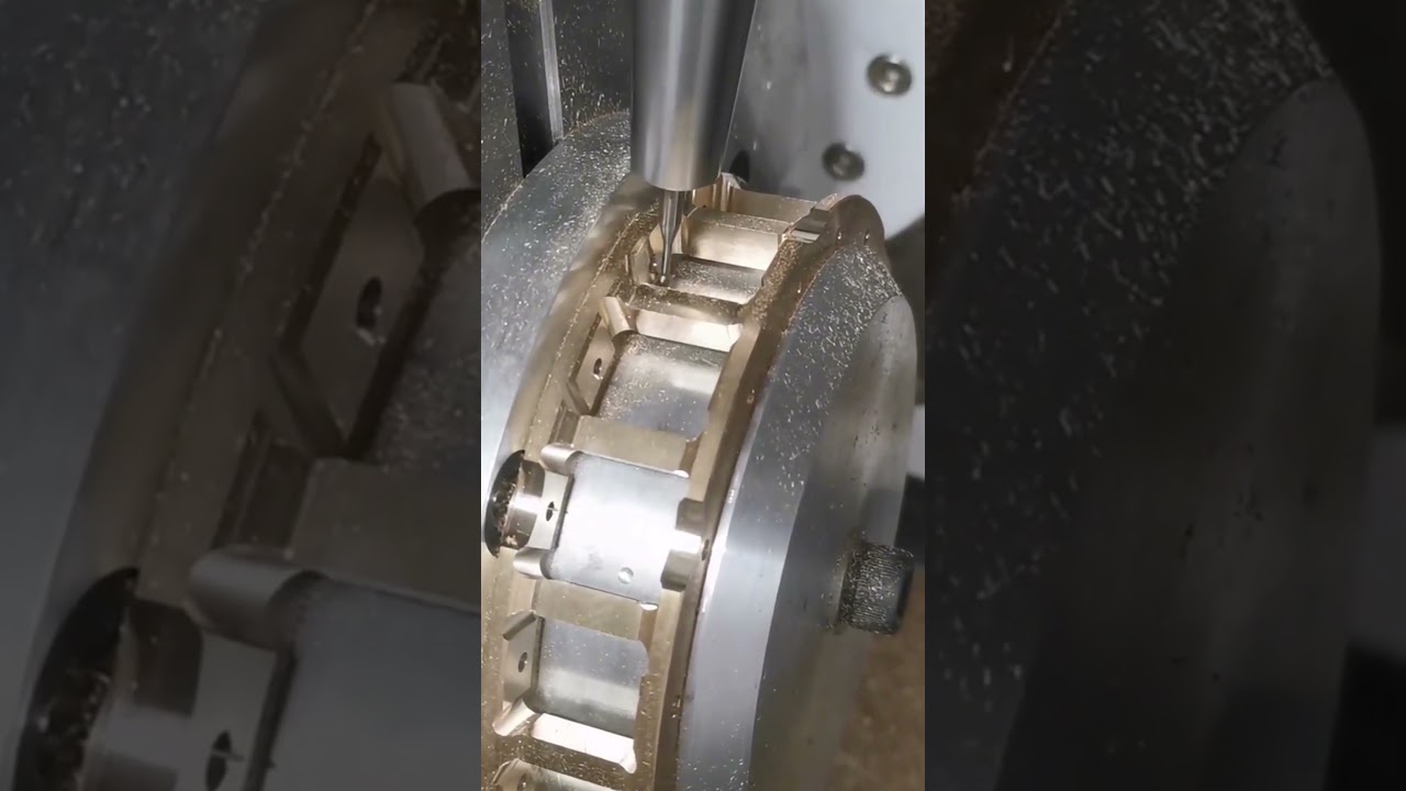Deburring process  #cnc #processing #machine #deburring #copper