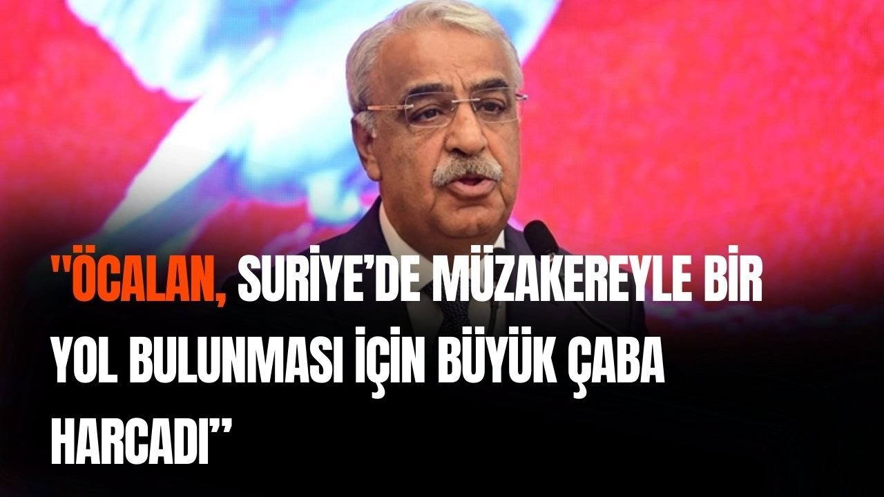Mithat Sancar: SDG-Şam uzlaşmasında Öcalan temel aktörlerden biriydi